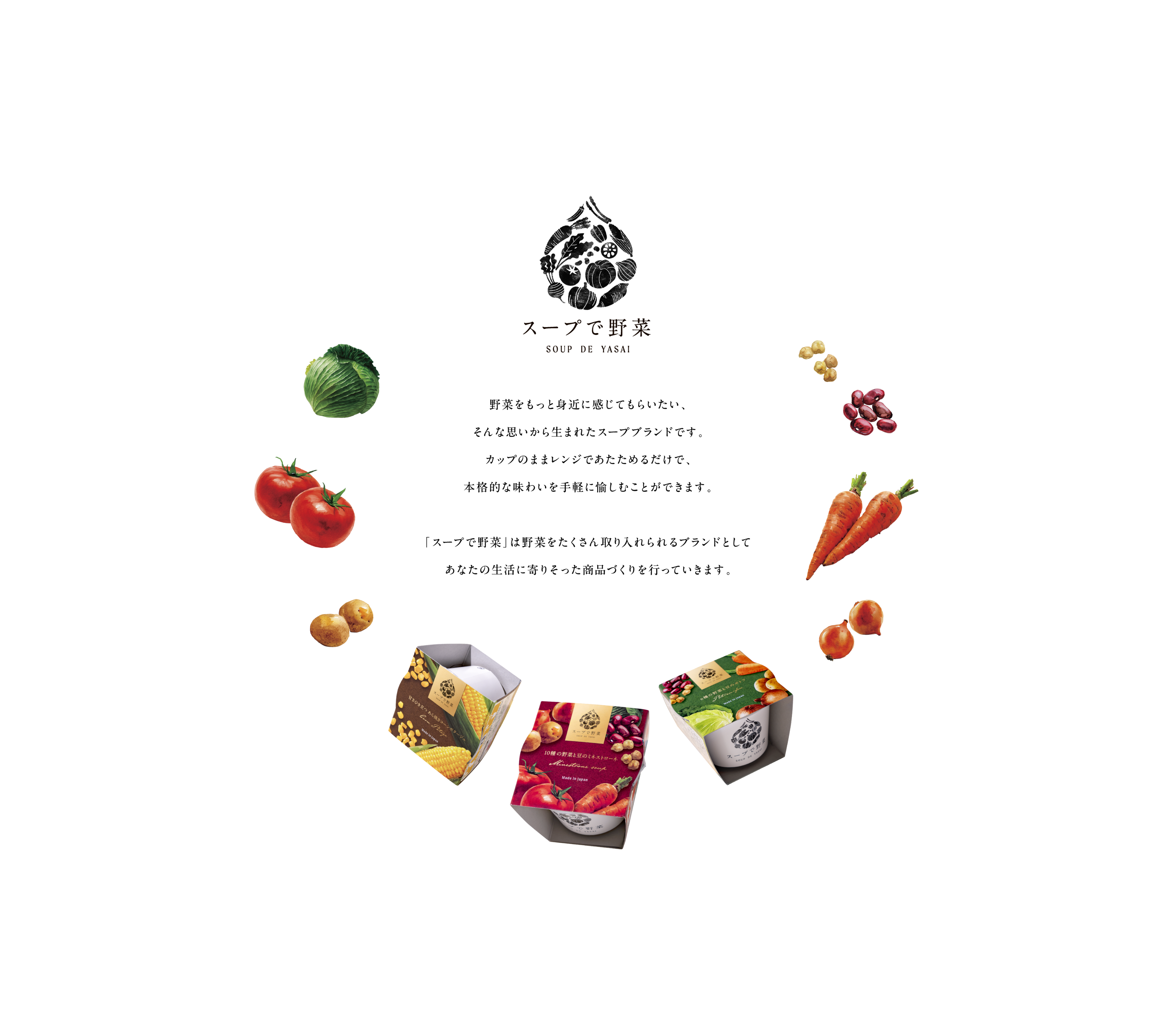 スープで野菜 ブランドステートメント